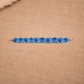 Handmade Blue Macrame Bracelet with Beads | Boho Woven Bracelet | Cord Jewelry | Ocean-Inspired Style