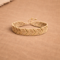Handmade Neutral Macrame Bracelet | Beige Boho Woven Bracelet | Adjustable Cord Jewelry | Minimalist Everyday Wear