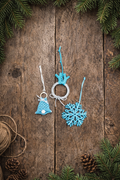 Handmade Macramé Micro Christmas Ornaments Set – Rustic Farmhouse Holiday Decor