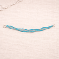 Turquoise Wave Macrame Bracelet | Handmade Beaded Friendship Bracelet | Boho Minimal Jewelry